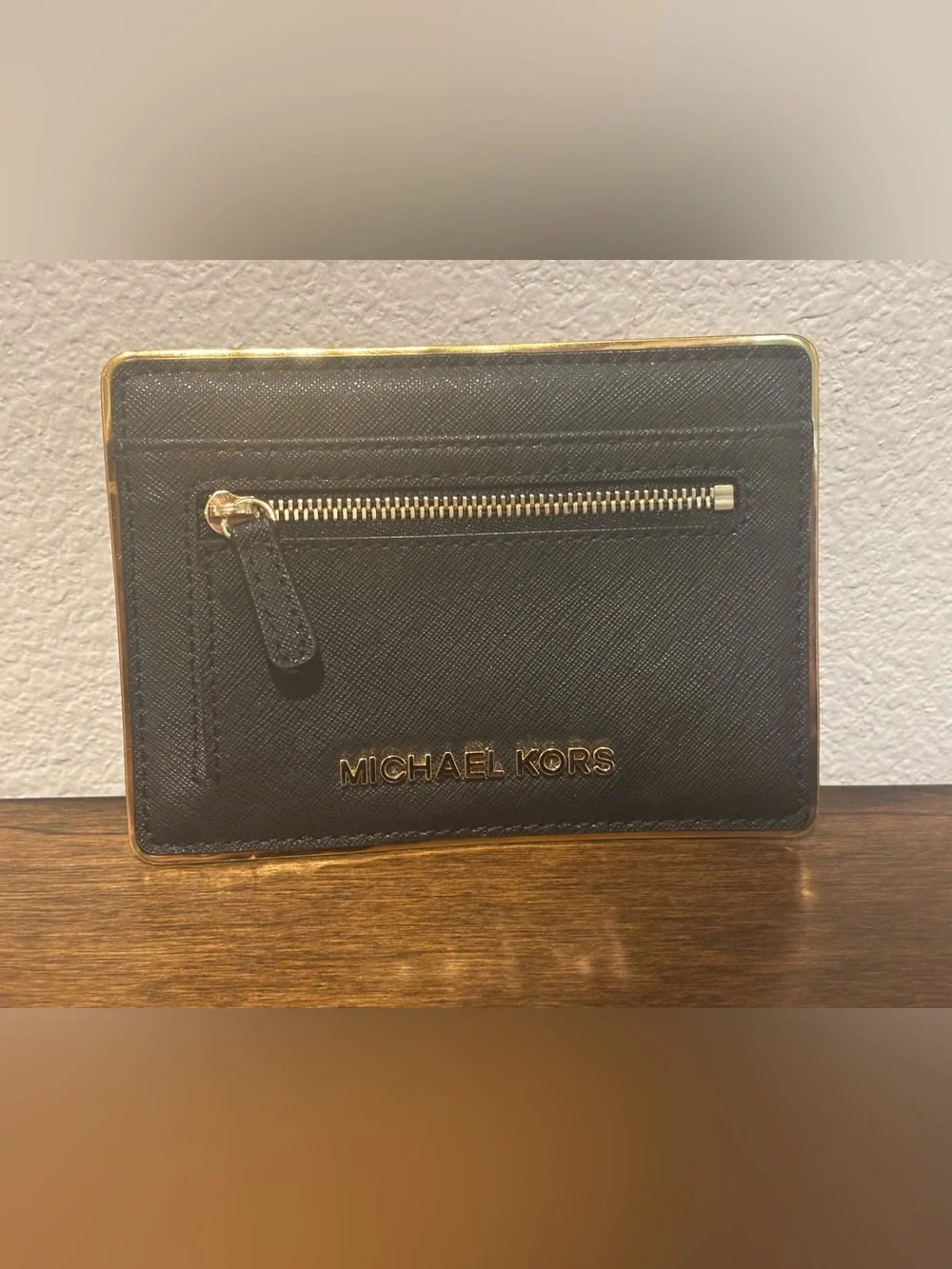 Michael Kors Black Cardholder with Gold Trim NWOT